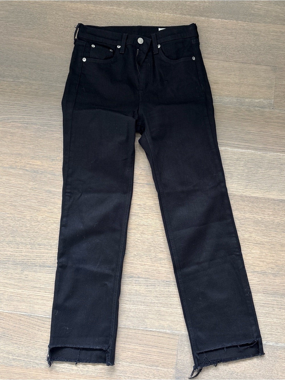 Rag & Bone Classic Black Straight-Leg Jeans